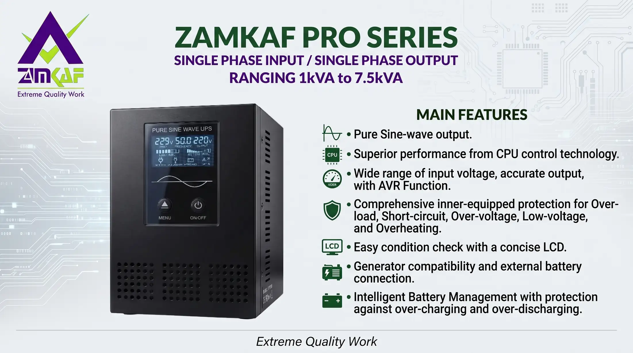 zamkaf ups 1kva 7kva